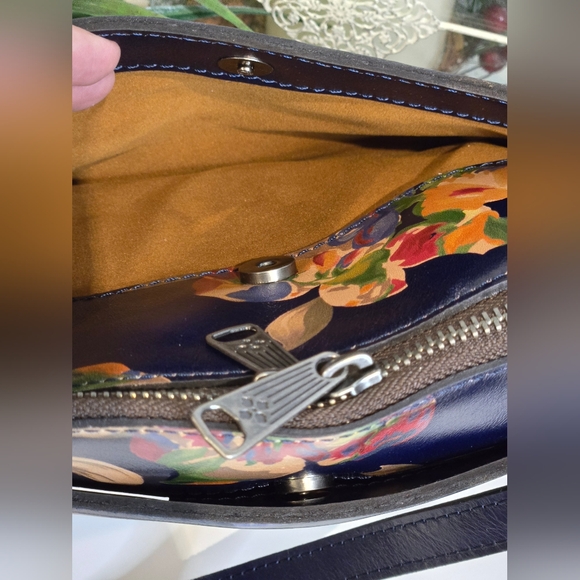 Patricia Nash Navy & Floral Crossbody Bag - Picture 7 of 9